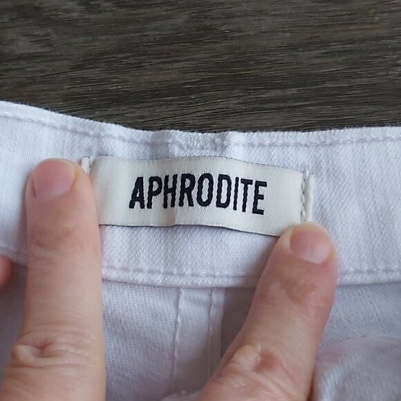 Aphrodite Women Style 4177 High Waist White Distressed Skinny Jeans - Size 3 - Picture 6 of 8